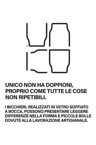 6 verres à eau Unico - 32,5 cl