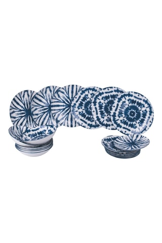Service en porcelaine The Blue - 18 pièces
