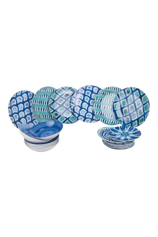 Service en porcelaine Aquazul - 18 pièces
