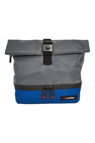 Sac à lunch isotherme roll-top Titan - Bleu roi et gris foncé