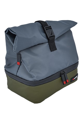 Sac à lunch isotherme roll-top Titan - Vert olive et gris