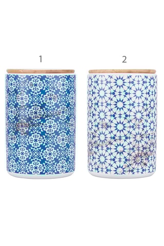 2 bocaux en céramique et bambou Kasbah - 87 cl