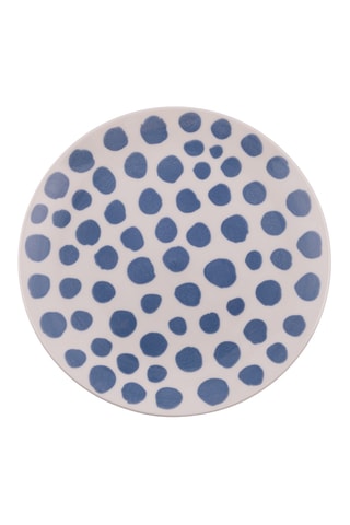 6 assiettes plates en porcelaine Marea - 19 cm