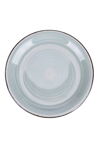 6 assiettes plates en grès - 20 cm