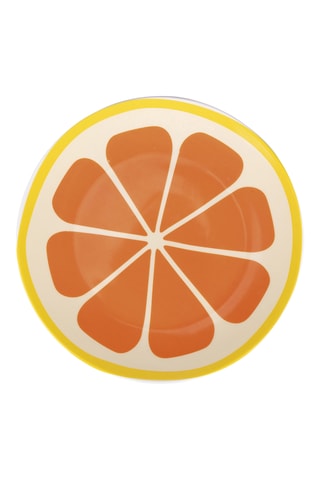 6 assiettes plates en porcelaine Fruit for one - 20 cm
