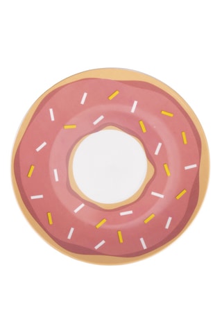 6 assiettes plates en porcelaine Donuts Sweet - 20 cm