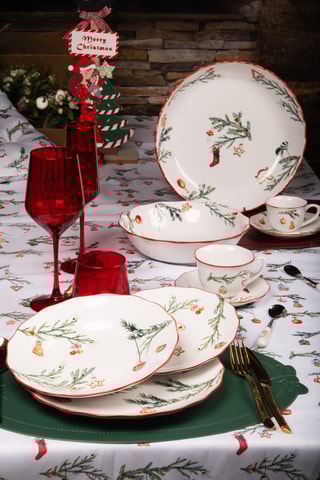 6 assiettes creuses en porcelaine Rametto - 22,5 cm