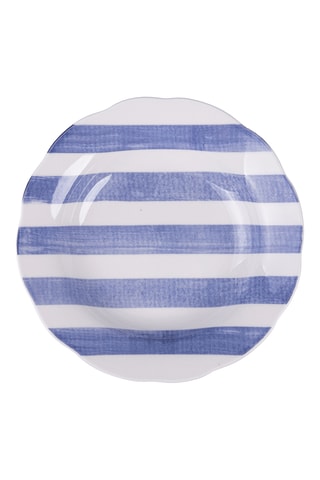 6 assiettes creuses en porcelaine Versilia - 22 cm
