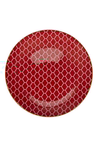 6 assiettes plates en porcelaine Confusion in colors - 27 cm