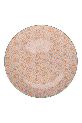 6 assiettes plates en porcelaine Confusion in colors - 27 cm