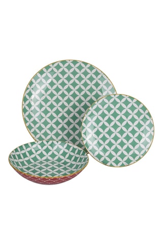 Service en porcelaine Confusion in colors - 18 pièces