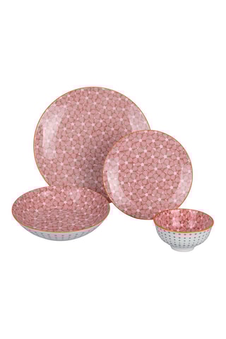 Service en porcelaine Confusion in colors - 24 pièces