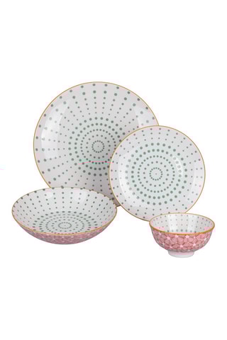 Service en porcelaine Confusion in colors - 24 pièces