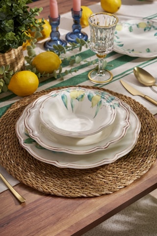 Service en porcelaine Lemon - 24 pièces