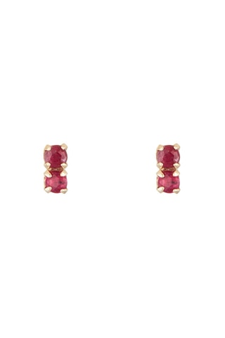 Brincos Duo preciosos Ouro amarelo e rubi
