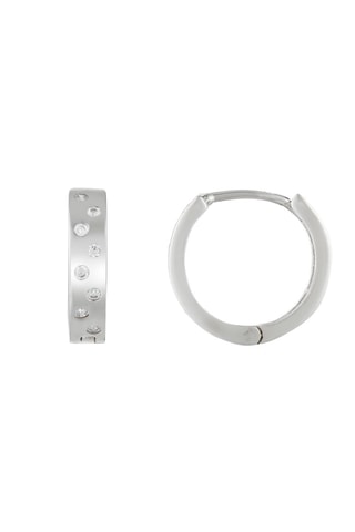 Argolas Lucie  Ouro branco - 1,1 cm