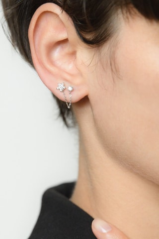 Boucle d'oreille Nuit étoilée 
Or blanc