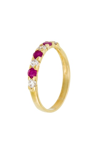 Ring Rubis Sacré Geelgoud en Robijnen