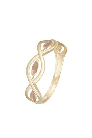 Bague Couronne rosée  Or jaune et or rose