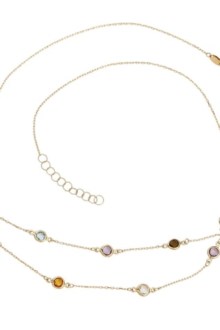 Collier Colormix- Or jaune, citrine, améthyste, topaze et quartz