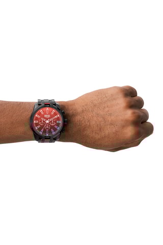Montre à quartz en acier - Noir