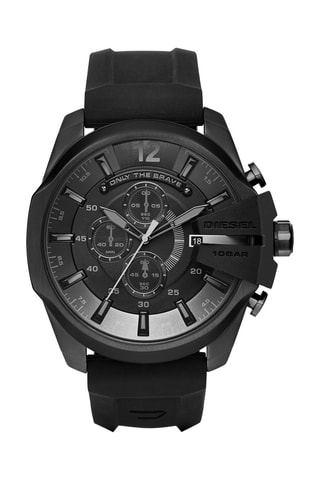 Montre à quartz en silicone - Chronographe - Noir