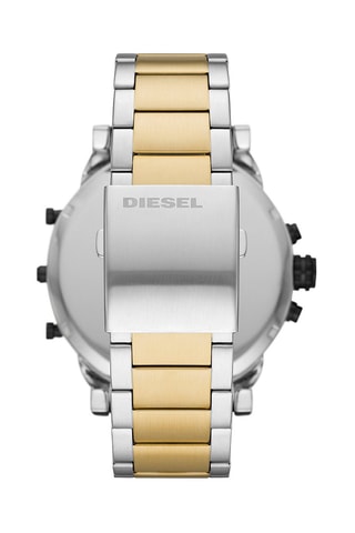 Montre à quartz en acier - Chronographe - Argenté et doré