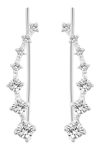 Boucles d’oreilles - Plaqué or blanc