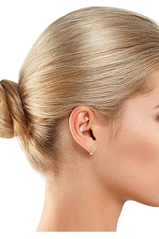 Boucles d’oreilles - Plaqué or blanc