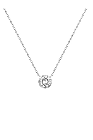 Collier - Plaqué or blanc