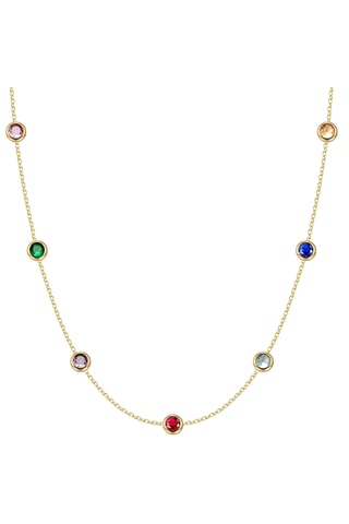 Collier - Plaqué or jaune et quartz