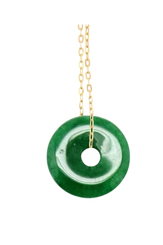 Collier - Plaqué or jaune et agate