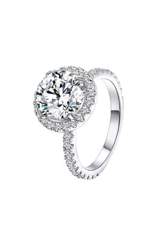 Bague - Plaqué or blanc