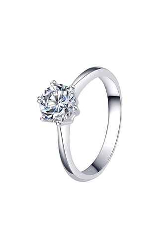 Bague - Plaqué or blanc