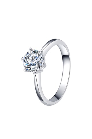 Bague - Plaqué or blanc