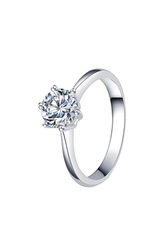 Bague - Plaqué or blanc