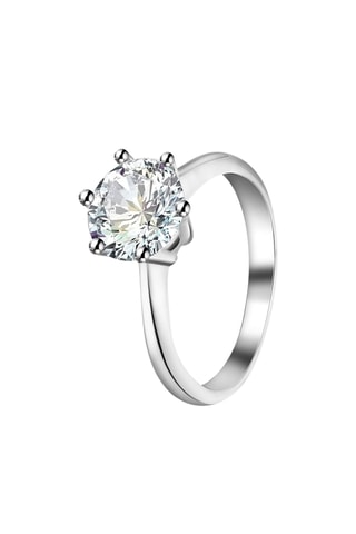 Bague - Plaqué or blanc