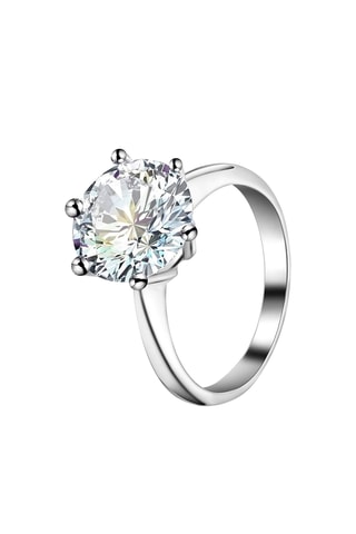 Bague - Plaqué or blanc