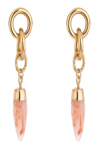 Boucles d’oreilles - Plaqué or jaune et agates