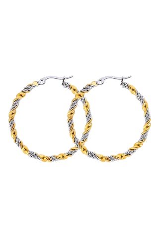 Créoles - Plaqué or jaune et plaqué or blanc
