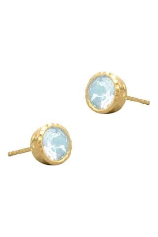Puces - Argent plaqué or jaune et topazes