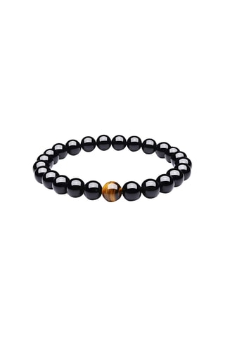 Bracelet - Onyx et œil-de-tigre