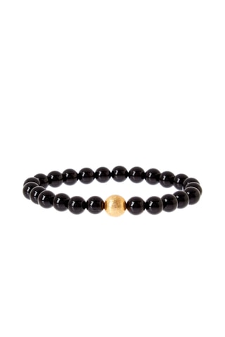Bracelet - Onyx et plaqué or jaune