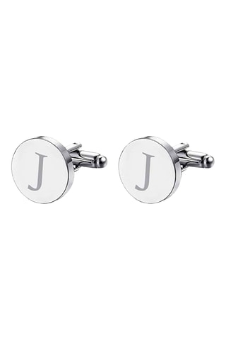 Boutons de manchette - Plaqué or blanc