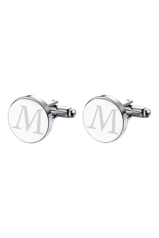 Boutons de manchette - Plaqué or blanc