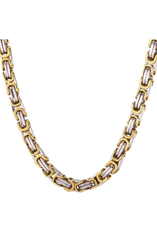 Collier - Plaqué or blanc et plaqué or jaune