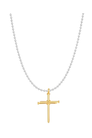 Collier - Plaqué or blanc et plaqué or jaune