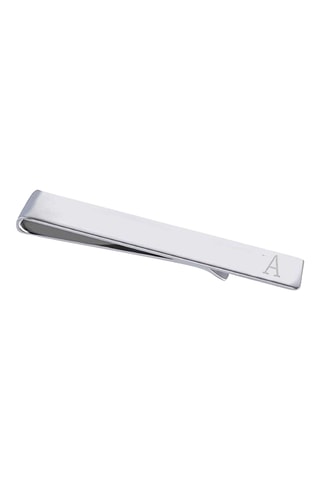 Pince à cravate - Plaqué or blanc