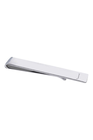 Pince à cravate - Plaqué or blanc