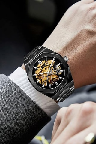 Montre automatique en acier - Noir